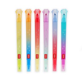 Legami - Set di 6 Pennarelli Doppia Punta Meow, Inchiostro a Base di Acqua