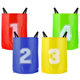 RISVOWO Outdoor Toy, Bouncy Bags Play Set with 4 Bouncy Bags, Children's Birthday Party Games for Children, Garden Games for Children, Sack Bouncing Bags, Party Set Boys Girls