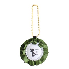 TOA ROSETTE Toamws-38 Maternity Mark, Maternity Key Holder, Double-Sided, Pregnancy, Celebration, Mark, Pearl Charm, Stylish, Gift, Ribon, Simple, Adult, Cute, Baby, Pregnancy, Amulet, Khaki, Khaki