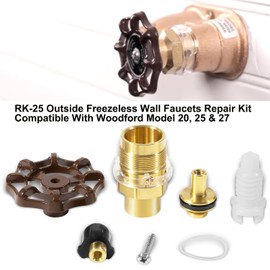 yourour RK-25 Repair Kit, Outside Faucet Metal Handle Compatible with Woodford Model 20, 25 & 27 Series Freezeless Wall Faucets