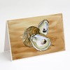 Caroline's Treasures Oyster Sandy Beach Greeting Cards and Envelopes Pack