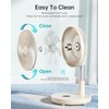 TriPole Foldable Standing Fan 12" Portable Rechargeable Battery Pedestal Fan