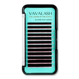 Ellipse Eyelash Extensions 0.2mm D Curl 14mm Flat Eyelash Extension Supplies Light Lashes Matte Individual Eyelashes Salon Use Black Mink False Lashes Mink Lashes Extensions(D-0.2-14mm)
