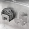 HomeCraft Kitchen Sink Sponge Holder Rack – Stainless Steel Adhesive