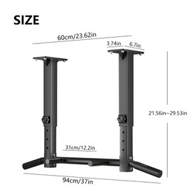 Wall Mounted Pull-Up Bar for Home Gym, Adjustable Multifunctional Fitness Equipment with 4 Grip Positions - Perfect Strength Training Bar for Pull Up & Core Workouts in Office/Apartment/Dorm (Black Beam Top Design)