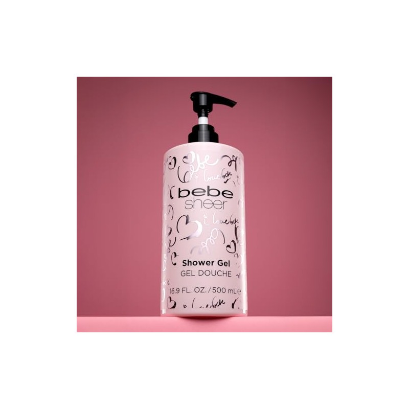 Bebe Sheer Gel Ducha Corporal Hidratante Mujeres Manzana Notas Florales