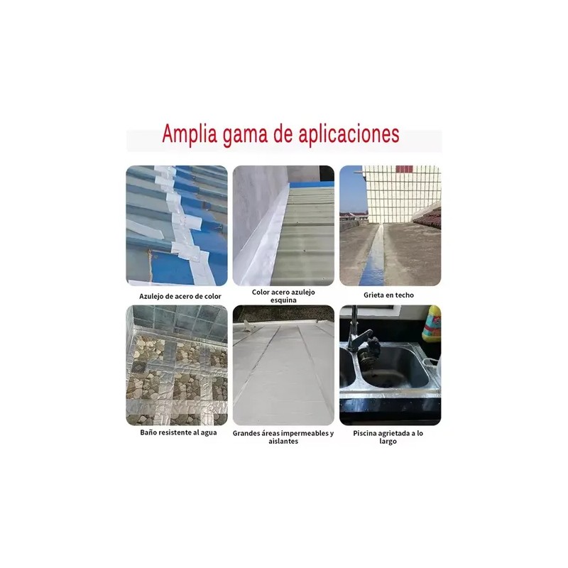 Cinta Butilo Impermeable Banna Aluminio 10cm x 20m Resistente Fugas