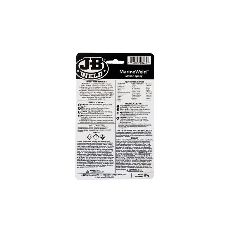J-B Weld 8272 MarineWeld Marine Epoxy - 2 oz.