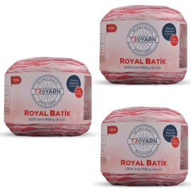 Royal Batik Ombre Yarn for Crocheting - Soft Yarn for Crocheting and Knitting - Rainbow Yarn - 100% Anti-Pilling Acrylic Crochet Yarn 1x140 gr (3- Skeins Pack) (3x383 yds) (10608)