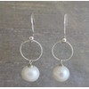 Cultured Freshwater Pearl Drop Earrings Sterling Silver