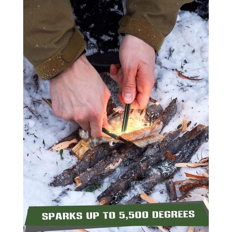 1 Pack Ferro Rod Fire Starter Flint Fire Starter Survival