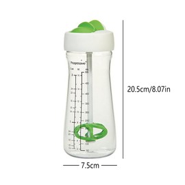 Eiflayn Dressing Shaker, 500 ml Shaker Cup, Hand Shaken Salad Dressing Cup, Salad Dressing Shaker with Measuring Scale, Mixing Cup