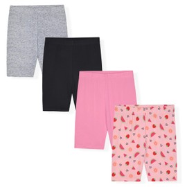 Star Ride - Pantalones cortos de bicicleta para niños y niñas, paquete múltiple de poliéster suave y elástico en divertidos estampados y colores (tallas 5-16), Asst 1, 14-16