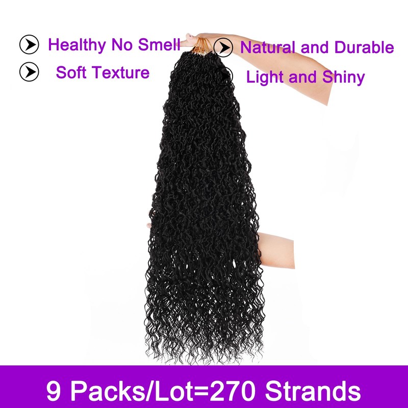 ZRQ Micro Goddess Locs Crochet Braids Hair 24 Inch With