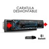 Steelpro Autoestereo Bluetooth, USB, Auxiliar - Caratula Desmontable, Graba Llamadas,