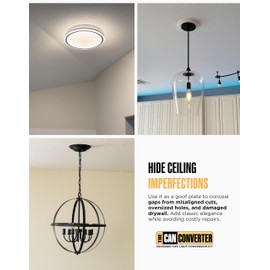 The Can Converter Ceiling Medallion for Recessed Can Light – Home Improvement Decorative Goof Ring & Cover Plate for 4’’, 5’’ & 6″ Cans, Small Ceiling Medallion for Chandeliers, Oil Rubbed Bronze