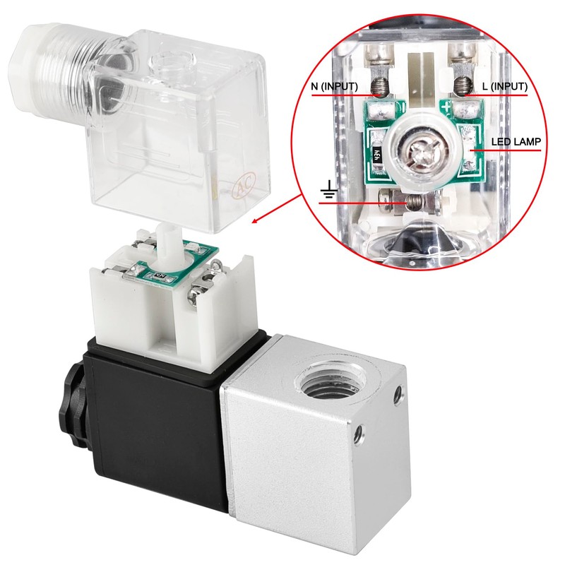 Heschen Electrical Pneumatic Solenoid Valve 2V025-08 24VDC PT1/4 2/2 Way