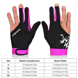 Funien 1Piece Billiard Glove 3 Fingers Cue Sports Glove Men Women Billiard Shooters Right Left Interceable Snooker Gloves