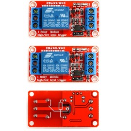 3Pcs 5V Relay Module Board with Optocoupler - Single Channel, High/Low Trigger for Arduino DIY Automation