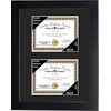 Creative Picture Frames Dual 8x14-inch Manhattan Black Double Diploma Frame