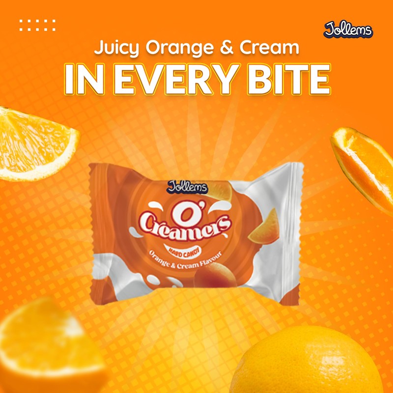 Jollems O’ Creamers Orange & Cream Flavored Hard Candy |