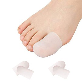 PEDIMEND Gel Toe Protector - Toe Cap for Missing or Ingrown Toenails - Big Toe Cap for Corns & Blisters - Protect Bruised or Black Toe Nail - Foot Care (2PAIR)