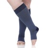 VIM & VIGR Cotton 20-30 mmHg Open-Toe Compression Socks (Navy
