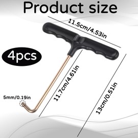 Set of 4 Spring Compressor Trampoline, Trampoline Spring Compressor, Trampoline T Hook Kit, Metal, Trampoline Tool T-Hooks, for Trampoline Tools Spring Puller Metal T-Hook Puller Hand Tool for Jumping