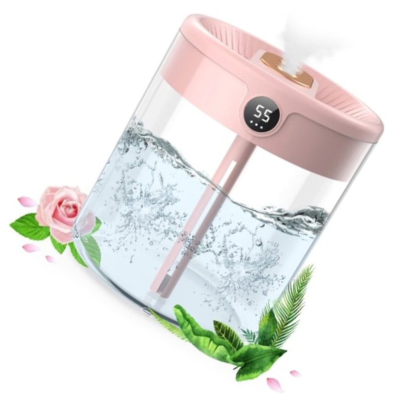 2L Mist Humidifier Pink Mute USB Night Lamp Function Dual