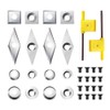 FHONK 34Pcs Tungsten Carbide Cutters Inserts Set, Lathe Tools for