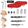 VEEVIIY 42PC Dowel Jig Kit for Floating Shelf Bracket, Drill