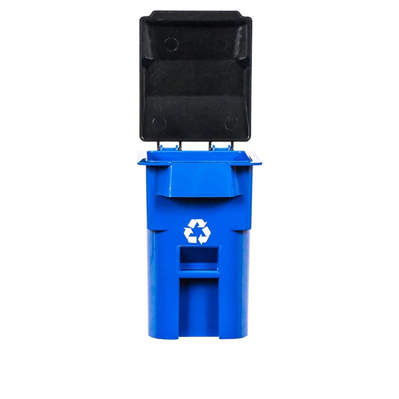 Set of 4 Mini Trash & Recycling Cans with Lid
