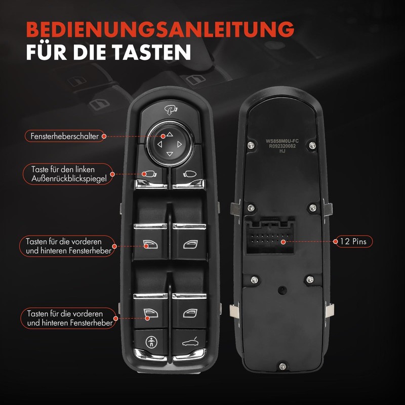 Frankberg Window Regulator Switch Compatible with C.a.y.e.n.n.e 92A SUV 3.0L-4.8L