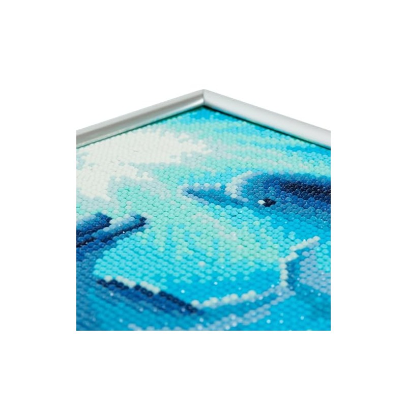 CRYSTAL ART Diamond Embroidery Kit White Frame 21x25cm Dolphins