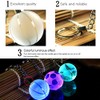 LED Crystal Keyring, Portable 7 Colours Stainless Steel Luminous Ball