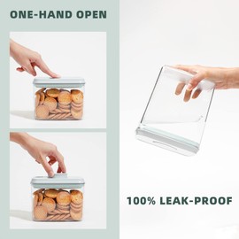 Tourdeus Pop Top Food Storage Containers - 8 Pack Kitchen Storage Containers, BPA-Free Pantry Containers with Lids Airtight, Food-Grade Air Tight Containers for Food with Measurement Marks