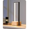 EDISHINE LED Wooden Table Lamp, Touch Dimmable & Memory Function,