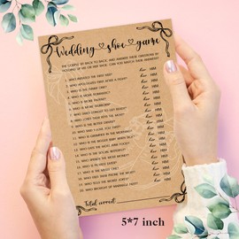 Bridal Shower Games, The Wedding Shoe Game, Bridal Shower Game, Bridal Games for Showers, Engagement Party Games, Rustic Wedding Shower Games, Wedding Games, Set of 30 Cards