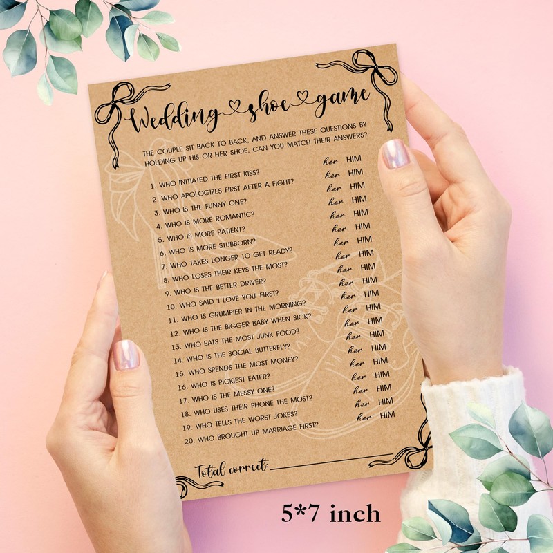 Bridal Shower Games, The Wedding Shoe Game, Bridal Shower Game,