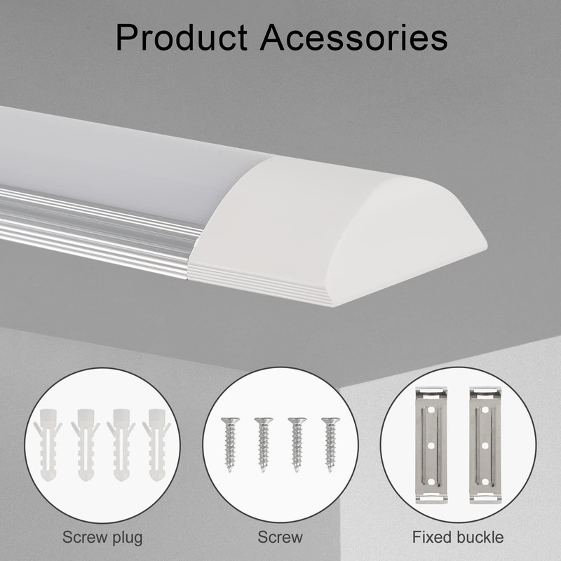 Jazoctig 4-Pack 4FT LED Batten, Close to Ceiling Light fixtures,