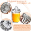 Bigwinyep Mason Jar Juicer Lid, 304 Stainless Steel Manual Juicer