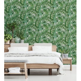 NuWallpaper NU2906 Maui Peel & Stick Wallpaper, Green