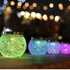 Cooo 2 Pack Heavy Solar Mosaic Crackle Glass Lights with
