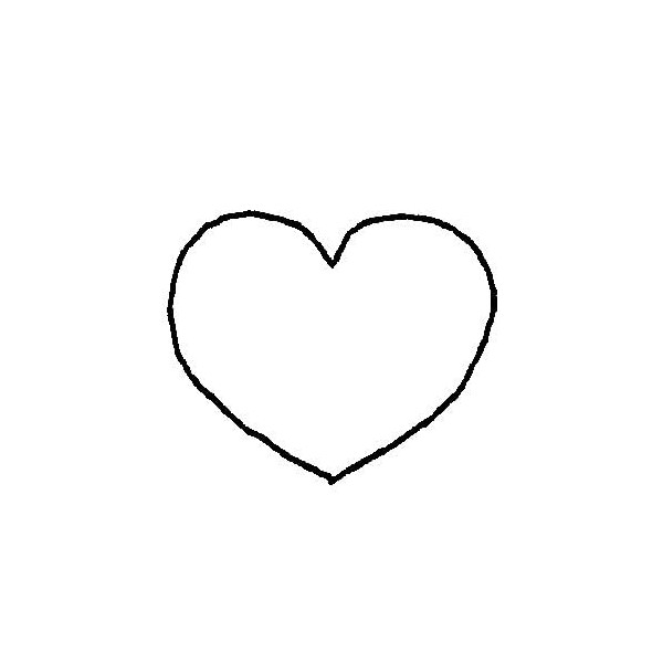 Art Stamps Heart Open Stamp, Black