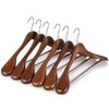 TOPIA HANGER Wide Shoulder Wooden Hangers, Suit Hangers with Non