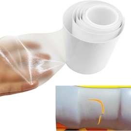 Inflatable Patch Repair Kit, Clear TPU Repair Tape for Pool Floats, Swimming Ring, Bounce House, Tent, Canvas, Canopy (4 in x 7 ft)