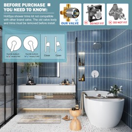 HoliSpa Tub Shower Faucet, Polished Chrome Shower Faucet Set with 8-Inch All-Metal Rainfall Showerhead and Bathtub Spout, Single-Handle Tub Shower-Trim Kit Included Valve, Polished Chrome