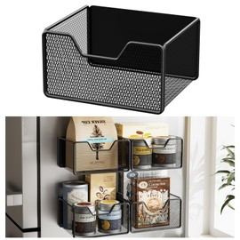 Restorgan Magnetic Basket Organizer Holder, 2 Pack Magnetic Shelf for Fridge, Kitchen Organization and Storage Fridge Shelves for Refrigerator Whiteboard Classroom