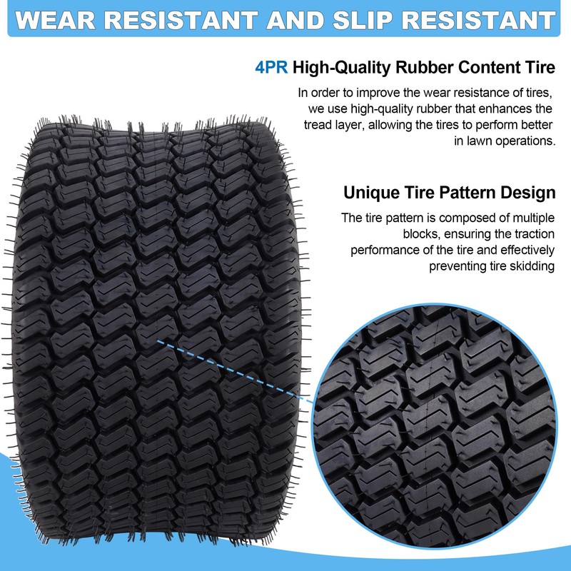 24×12-12 Tubeless Tire - 6PR-24x12.00-12 Lawn Mower Tubeless Tires