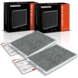 A-Premium - Filtro de aire de cabina de 2 piezas con carbón activado compatible con Nissan Sentra 2007-2012, Rogue 2008-2013, Rogue Select 2014-2015, reemplazo# 27277EN000